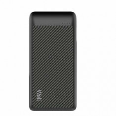 Acumulator extern powerbank 20000mAh 2.1A negru Well foto