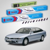Cumpara ieftin Ștergătoare Mitsubishi Galant V Hatchback (E5_A, E7_A, E8_A) 1992-1996 | Set Față și Spate Flat Premium &ndash; TeamCar&reg;