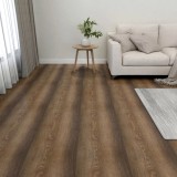 VidaXL Plăci de pardoseală autoadezive, 55 buc., maro, PVC, 5,11 m&sup2;