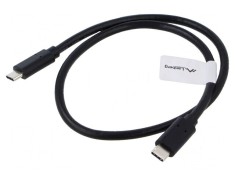 Cablu USB 3.1 USB C Aurit 0,5m Negru foto