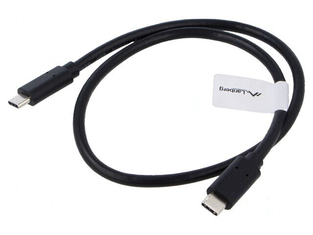 Cablu USB 3.1 USB C Aurit 0,5m Negru