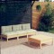 vidaXL Set mobilier grădină cu perne crem, 4 piese, lemn de pin 3096082