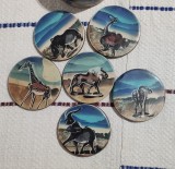 Cumpara ieftin LICHIDARE! Set 6 suporti din steatit decorat manual, Africa -