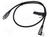 Cablu USB 2.0 0,5m Nichelat Negru VENTION