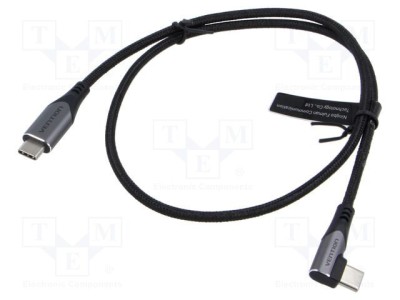 Cablu USB 2.0 0,5m Nichelat Negru VENTION foto
