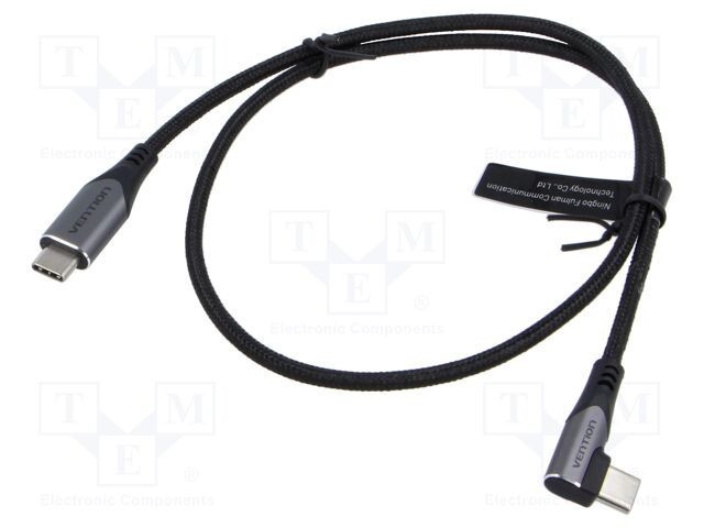 Cablu USB 2.0 0,5m Nichelat Negru VENTION