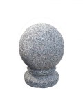 Bolard sferic cu picior din beton cu piatra naturala 45 cm