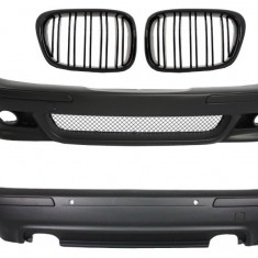 Pachet Exterior Compatibil Cu Bmw E39 1997-2003 M5 Look Cu Grile Centrale Negru Lucios COCBBME39M5WFRB