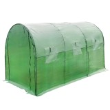 Sera gradina 300x200x200 cm, 6 ferestre, usa cu fermoar, folie PE 130g/m&sup2;, verde Household NewTrend