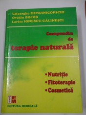 COMPENDIU DE TERAPIE NATURALA - G. Mencinicopschi; O. Bojor; L.Ionescu-Calinesti