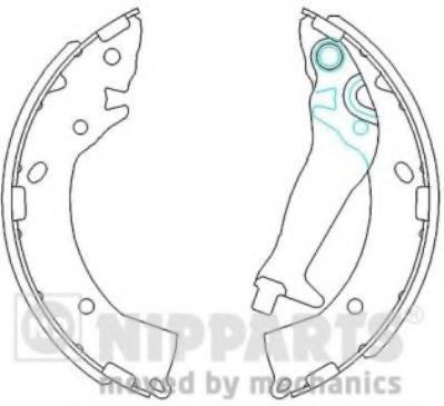 Set saboti frana HYUNDAI GETZ (TB) (2002 - 2010) NIPPARTS J3500524 foto