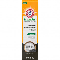 Pasta de Dinti, Arm &amp; Hammer, Essentials Charcoal, Fara Fluor, pentru Albirea Dintilor cu Carbune Ac