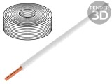 Cablu Cu Litat 0,5mm2 PVC Alb 10m 60V