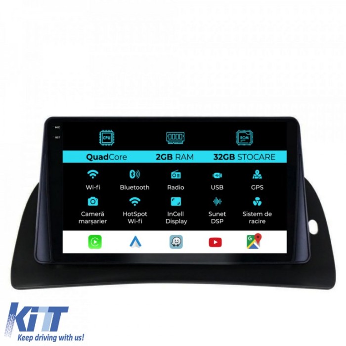 Navigatie Dedicata Renault Kangoo (2015-2020), 9Inch, 2Gb Ram, 32Gb Stocare, Carplay Performance AutoTuning