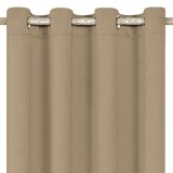 Draperie Decorativă, Taupe, Inele 4cm, 140x260cm, Oem