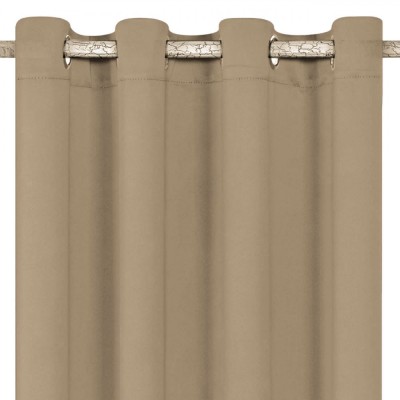 Draperie Decorativă, Taupe, Inele 4cm, 140x260cm foto