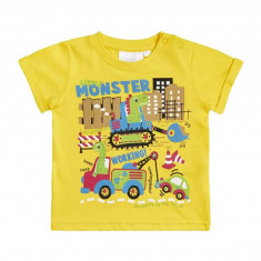 Tricou baietei - Little monster (Marime Disponibila: 3-6 luni (Marimea 18