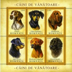 Romania 2005 - C&acirc;ini de v&acirc;nătoare, bloc neuzat