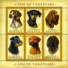 Romania 2005 - Câini de vânătoare, bloc neuzat
