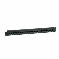 Patch Panel UTP Cat.5e 24 porturi, negru, Value 26.99.0349