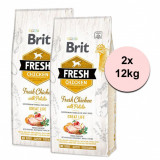 Brit Fresh Chicken with Potato Adult Great Life 2 x 12 kg