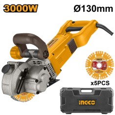 Masina de taiat asflat beton frezat caneluri 3000 w, 130 mm, 7000 rpm - Ingco WLC30001