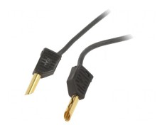 Cablu de măsurare neizolat 60VDC 30VAC 19A 2m negru