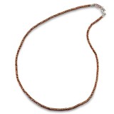 Cumpara ieftin Colier Hematit Fațetat Cupru Unisex, Argint 925 Placat Rodiu, Ajustabil 48cm, Bijuterie Handmade Italia