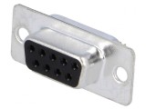 D-Sub 9-PIN Mufă Mamă pe Cablu Aurită, MH CONNECTORS