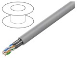 Cablu U/FTP 4x2x23AWG 6a LANBERG cu s&acirc;rmă Cu LSZH gri 305m &Oslash;7,5mm
