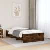 VidaXL Cadru pat fără saltea stejar fumuriu, 90x200 cm, lemn prelucrat 3295678