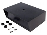 Carcasă ABS neagră cu panou 150mm X 110mm Y 50mm Z