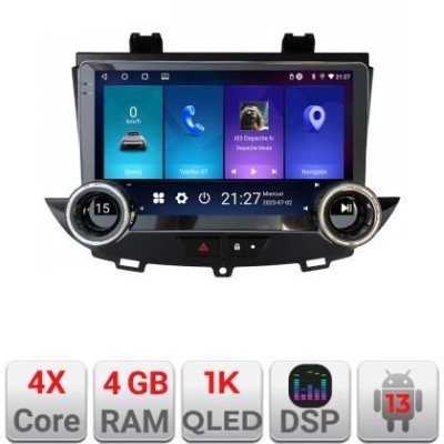 Navigatie Opel Grandland X Crossland X 2016-2020 dedicata Android cu butoane radio gps internet 4+64 InCell display Qled 1K Rockchip Kit-+EDT-E211-RK foto