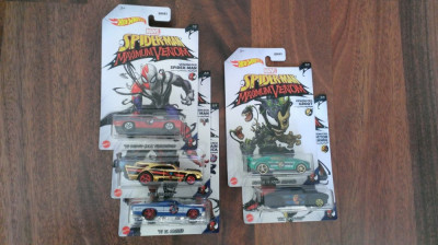 Machete HotWheels - set SpiderMan Maximum Venom complet foto