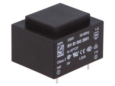 Transformator &amp;icirc;ncapsulat PCB 1,8VA 230V foto