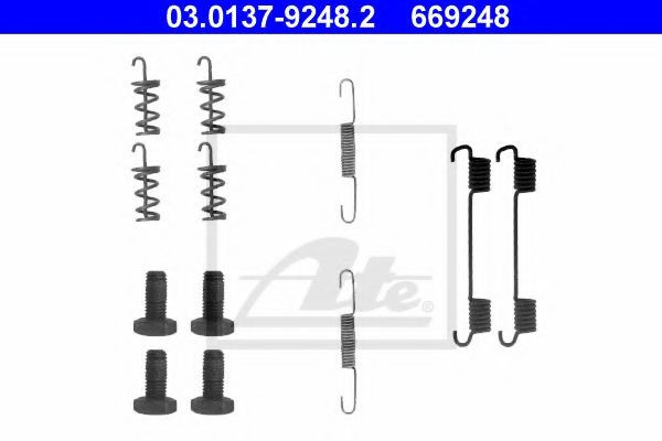 Set accesorii, saboti frana parcare MERCEDES CLK Cabriolet (A209) (2003 - 2010) ATE 03.0137-9248.2