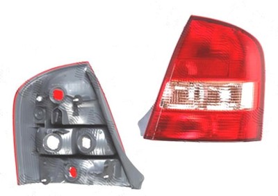 Stop spate lampa Mazda 323 (Bj), 02.2002-09.2003, spate, Dreapta, SEDAN, PY21W+W21/5W+W21W; rosu-pink; fara suport bec, TYC foto