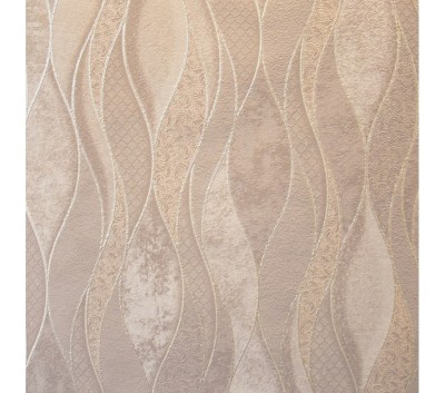 Tapet modern, bej, linii curbate, dormitor, living, lavabil, Vomax, 1514-63 foto