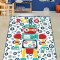 Covor de Copii Robot, Multicolor, 80x150 cm