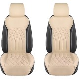 Cumpara ieftin Set 2 huse scaune auto universale RoGroup, piele PU, cu tetiere si buzunar depozitare, antialunecare, impermeabile, pentru toate sezoanele, 112.5 x 52