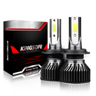 Kit 2 becuri auto LED, KingSofe, Soclu H7, putere set 72W, 12.000 lumeni foto
