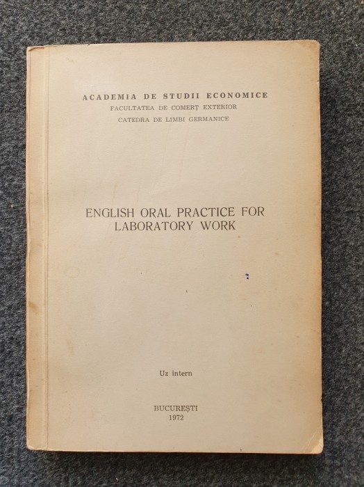 ENGLISH ORAL PRACTICE FOR LABORATORY WORK - ASE Comert Exterior
