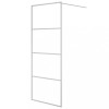 Paravan dus walk-in argintiu 80x195 cm sticla ESG transparenta