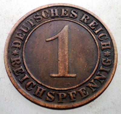 B.252 GERMANIA WEIMAR 1 REICHSPFENNIG 1935 A foto