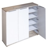 Cumpara ieftin Pantofar mdf alb stejar artizan Modini 120x35x105 cm