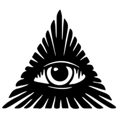 Decoratiune metalica de perete Krodesign KRO-1060, Eye, 60 cm, grosime 1.5 mm