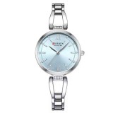 Ceas Dama CURREN 9092, Quartz, Cadran Albastru, Carcasa si Bratara Argintie, Otel Inoxidabil, Elegant, 30mm