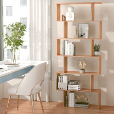 HOMCOM biblioteca cu 6 rafturi, design modern, 80x23x192cm