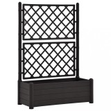 Cumpara ieftin Jardiniera de gradina cu spalier, antracit, 100x43x142, PP