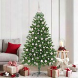 vidaXL Brad de Crăciun cu 300 LED cu suport Verde 180 cm PE 3396333